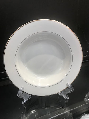 Soup bowl - gold rimmed