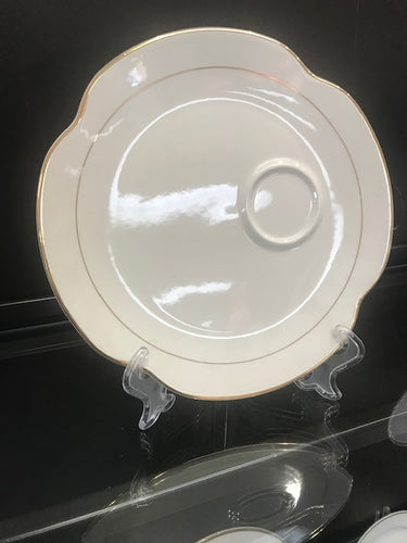 Snack Plate - gold rimmed