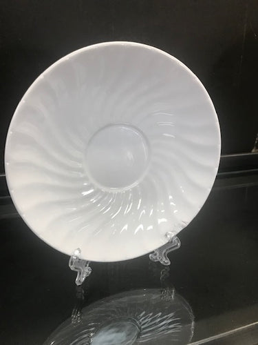 Saucer - White Swirl