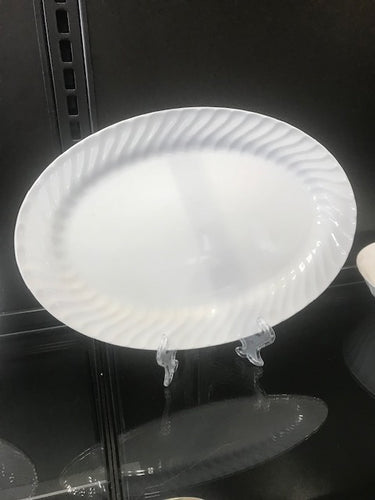 Serving Platter - White Swirl